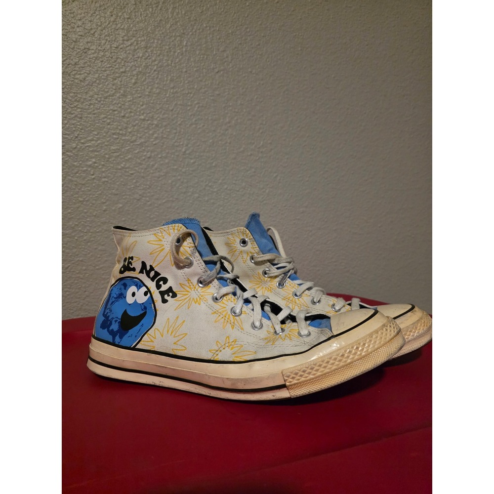Converse Chuck 70 Chinatown Market Be Nice High Top Cream Blue Mens 12